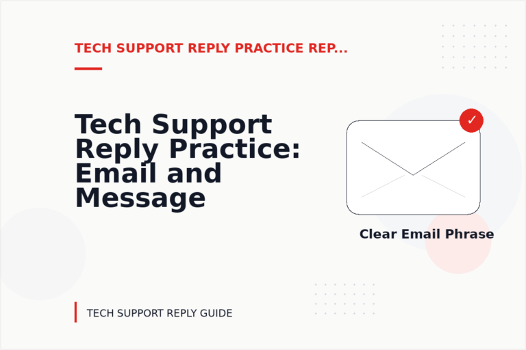 Tech Support Reply Practice: Email and Message Examples