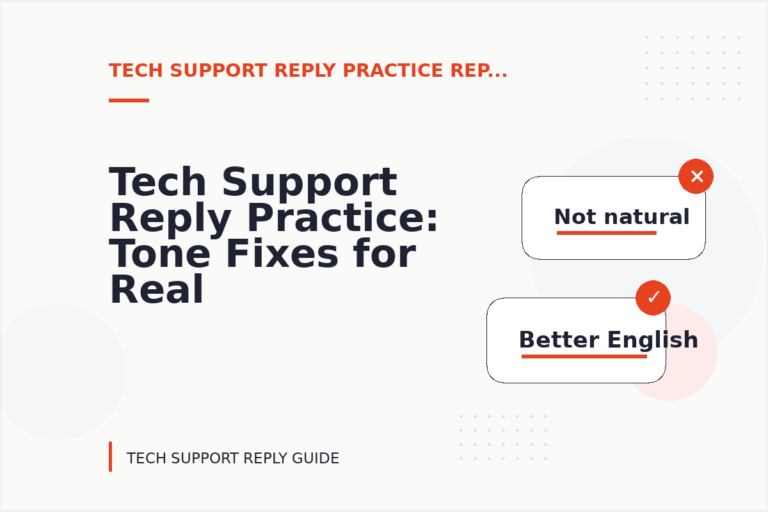 Tech Support Reply Practice: Tone Fixes for Real Situations Tech Support Reply Practice: Tone Fixes for Real Situations