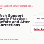 Tech Support Reply Practice: Before and After Corrections